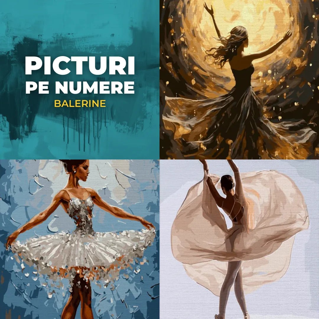 Picturi pe numere cu balerine