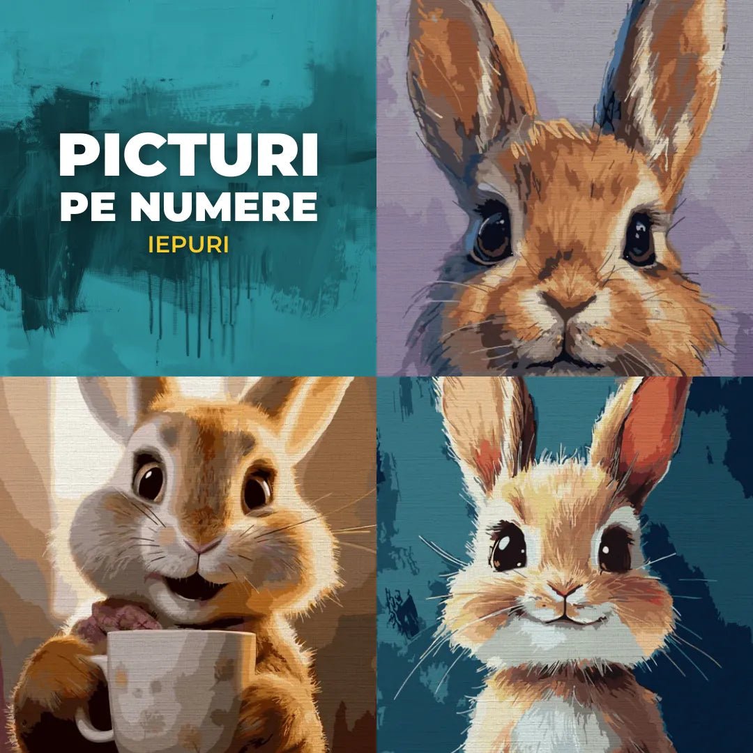 Picturi pe numere cu iepuri