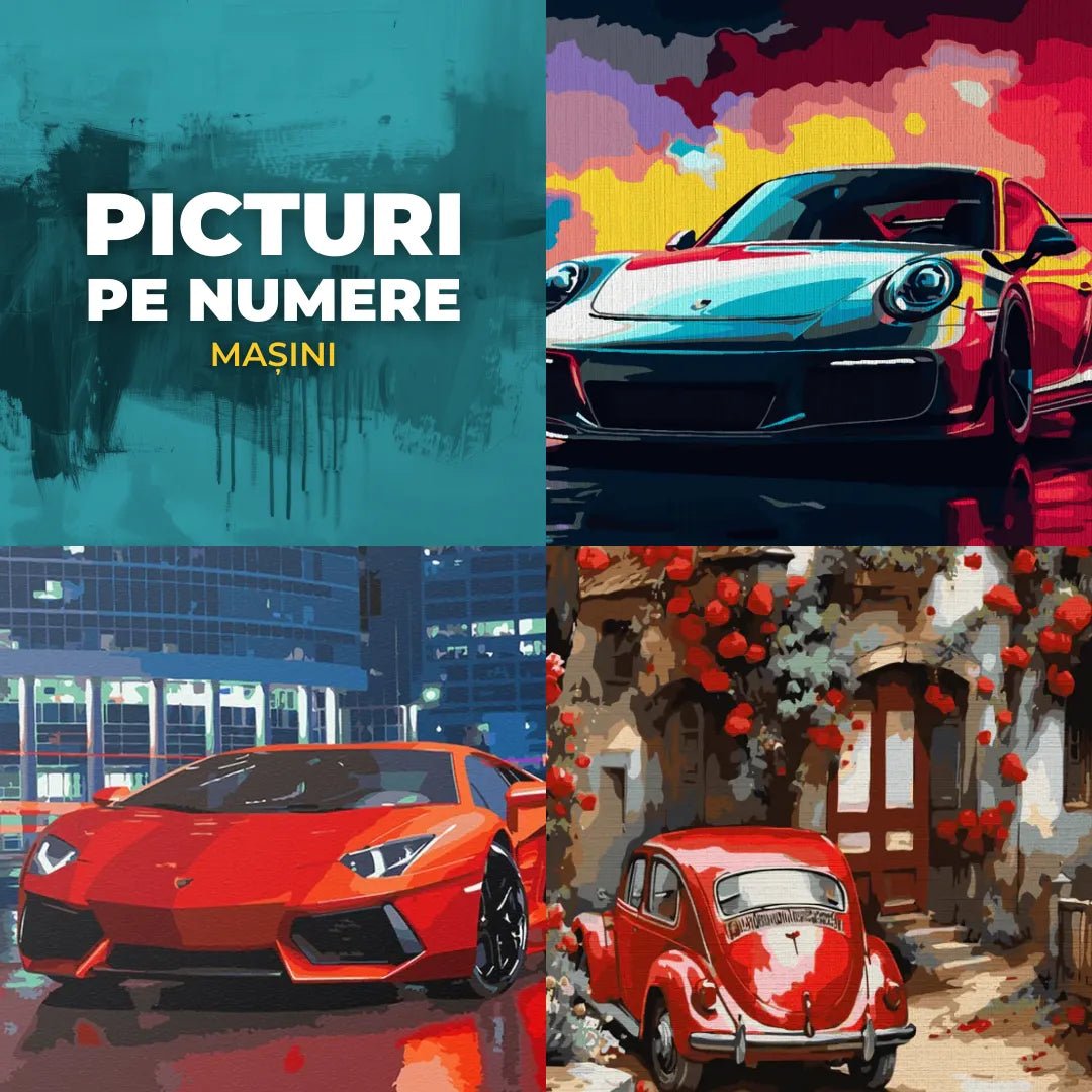 Picturi pe numere cu mașini