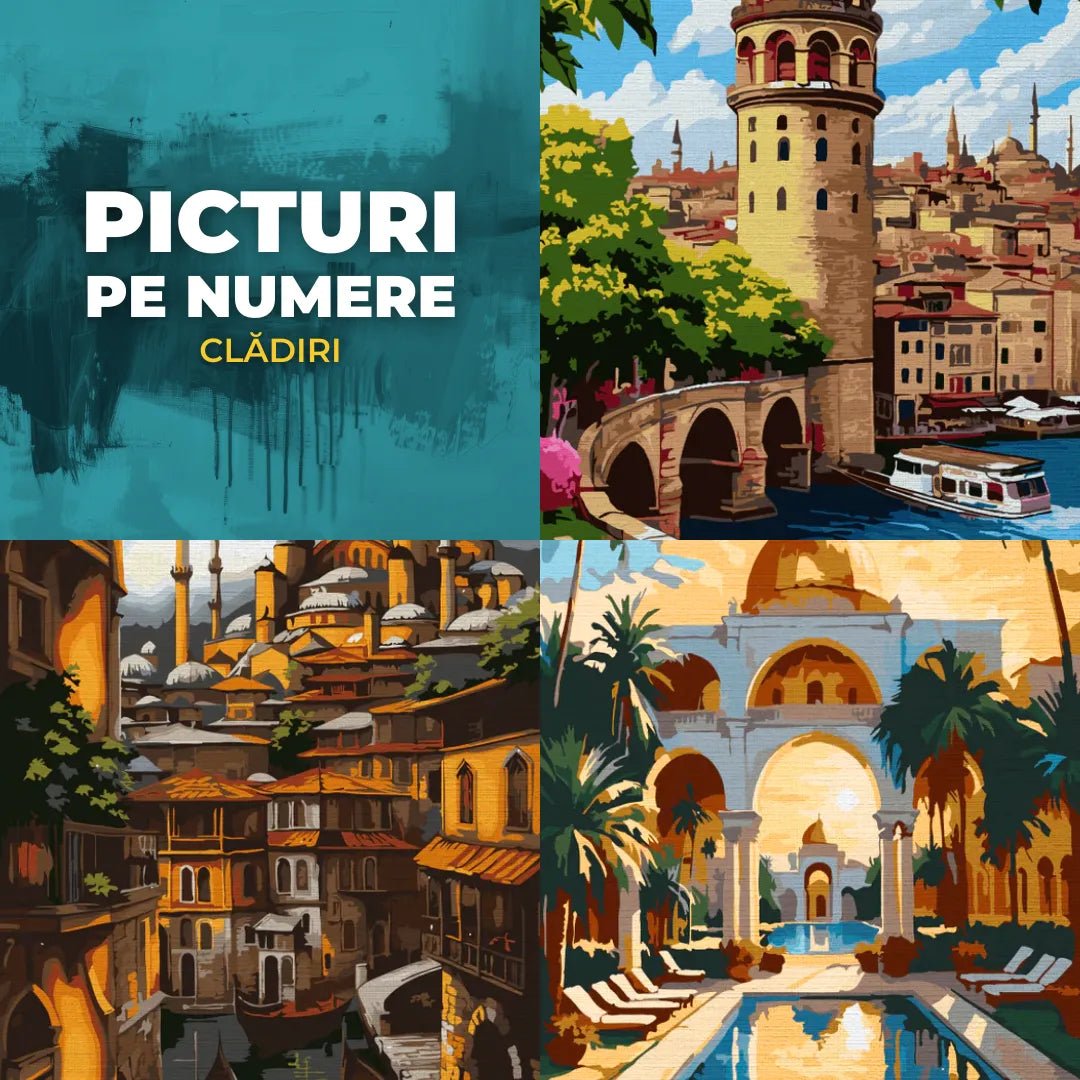 Picturi pe numere despre clădiri