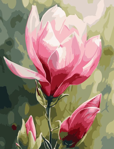 Aroma magnoliei (Magnolia scent) - Pictură pe numere - Pictorul Fericit