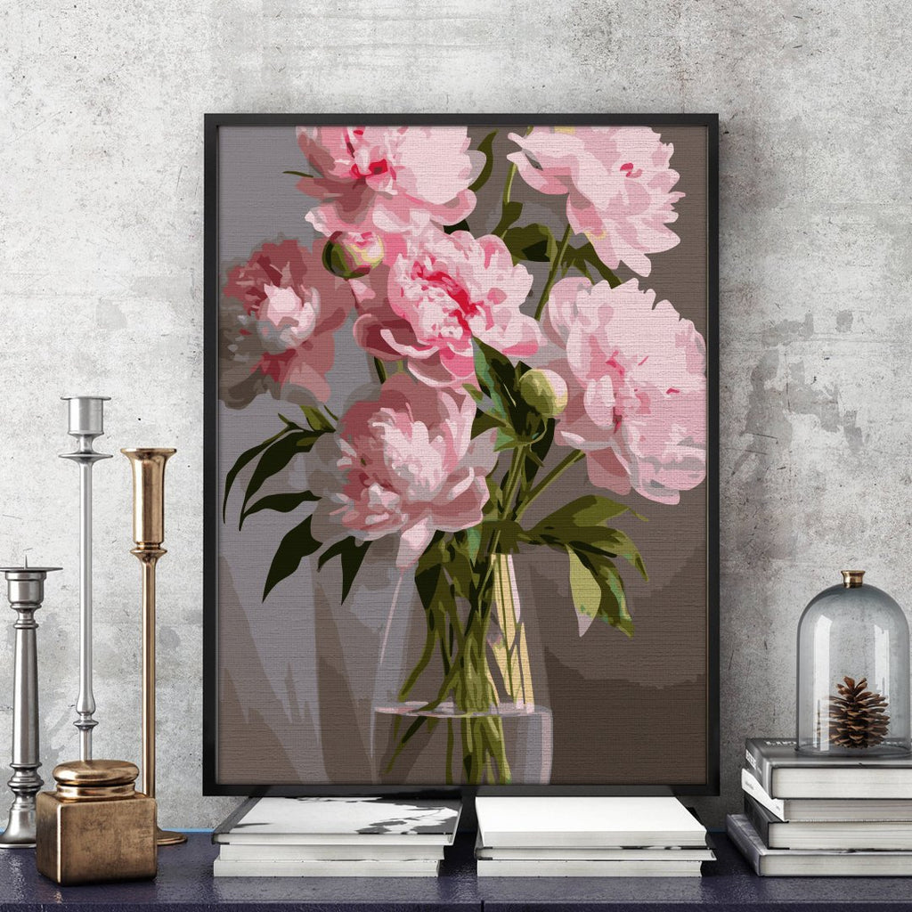 Bujori de neuitat (Unforgettable peonies) - Pictură pe numere - Pictorul Fericit