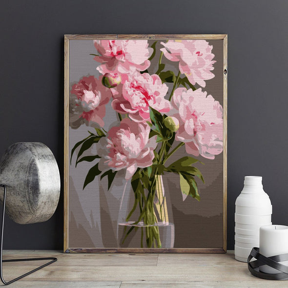 Bujori de neuitat (Unforgettable peonies) - Pictură pe numere - Pictorul Fericit