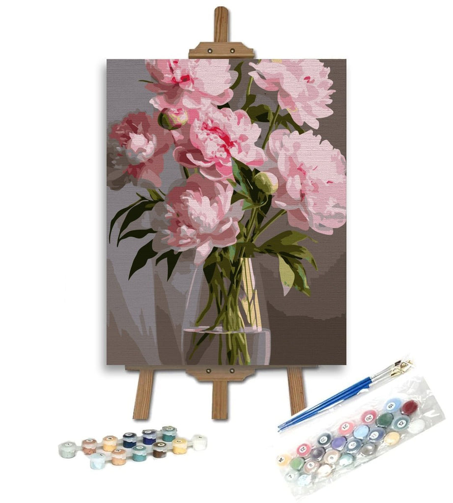 Bujori de neuitat (Unforgettable peonies) - Pictură pe numere - Pictorul Fericit