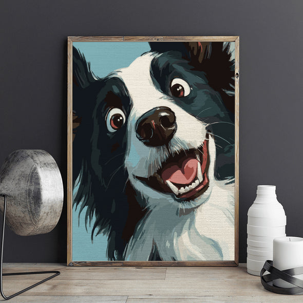 Câinele vesel - Pictură pe numere - Pictorul Fericit