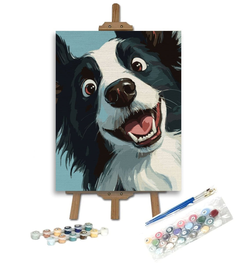 Câinele vesel - Pictură pe numere - Pictorul Fericit