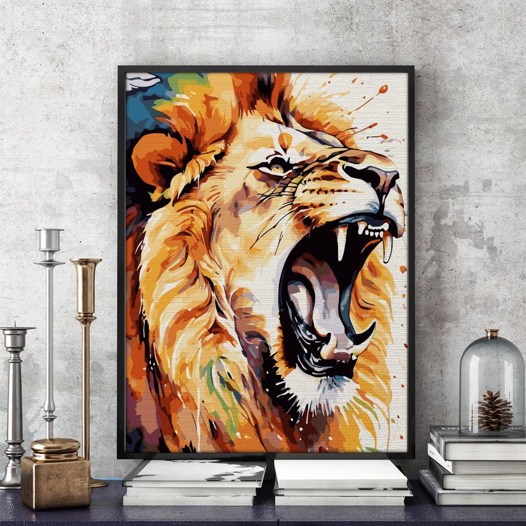 Chemarea leului (Lion's call) - Pictură pe numere - Pictorul Fericit