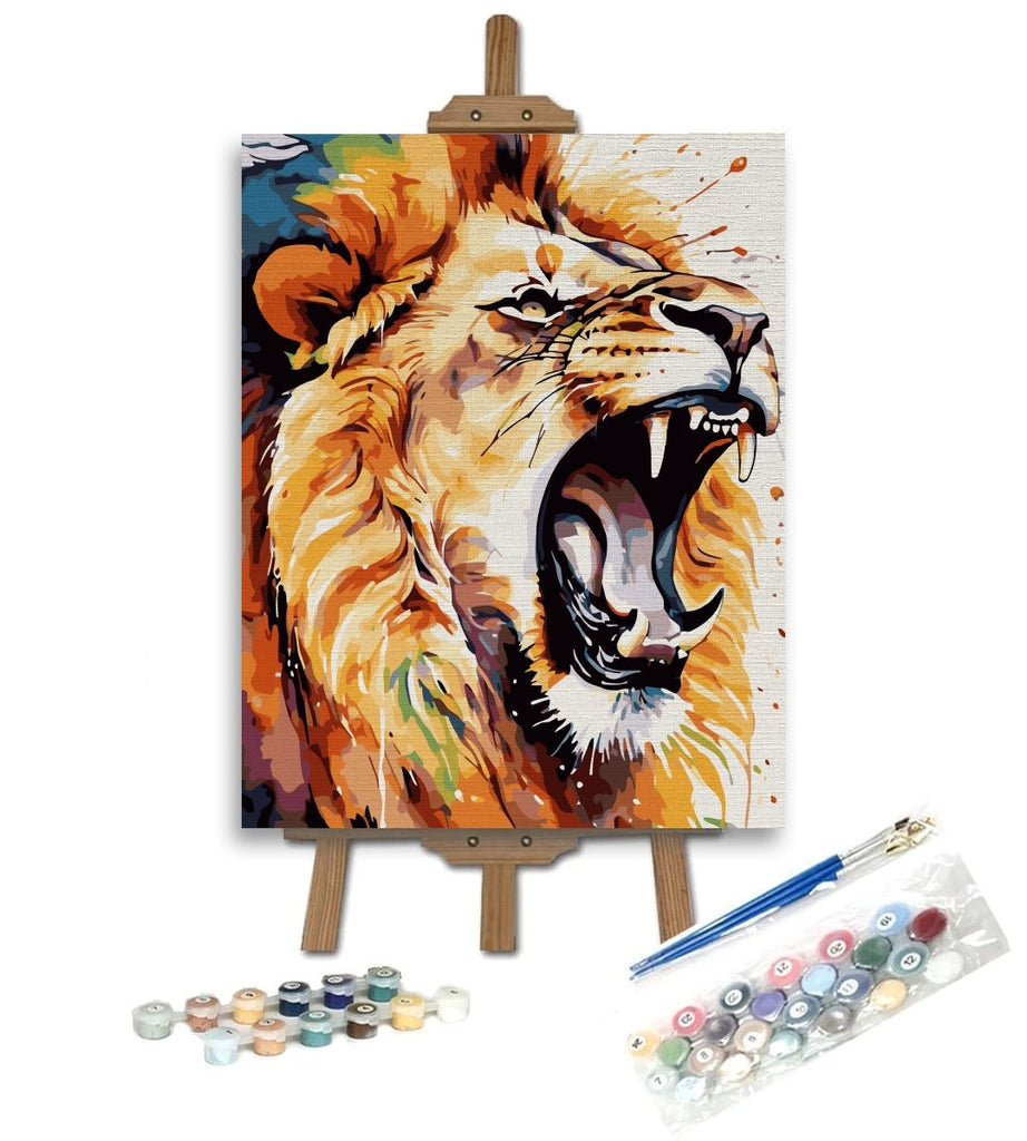 Chemarea leului (Lion's call) - Pictură pe numere - Pictorul Fericit