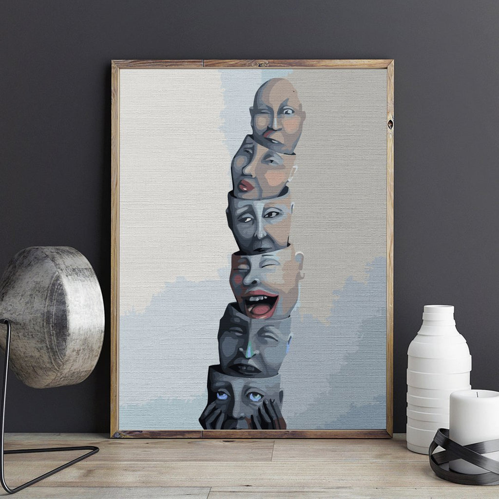 Chipuri (Faces) - Pictură pe numere - Pictorul Fericit