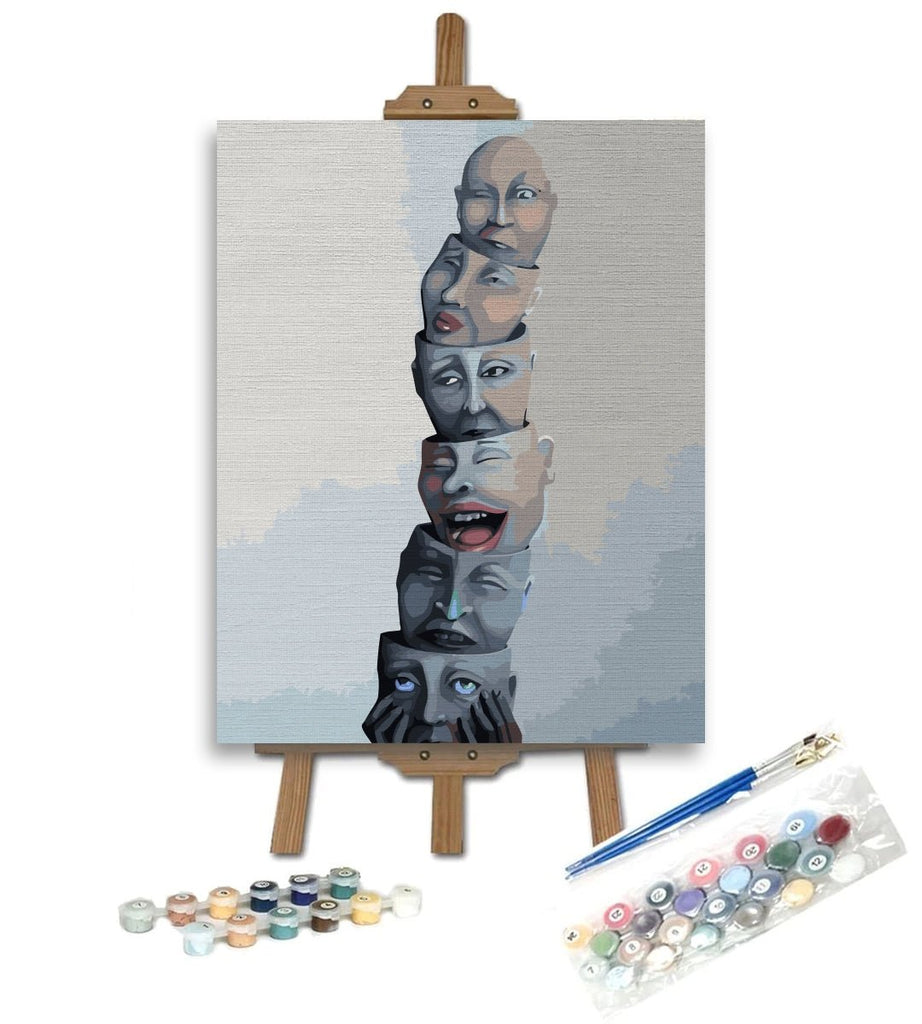 Chipuri (Faces) - Pictură pe numere - Pictorul Fericit