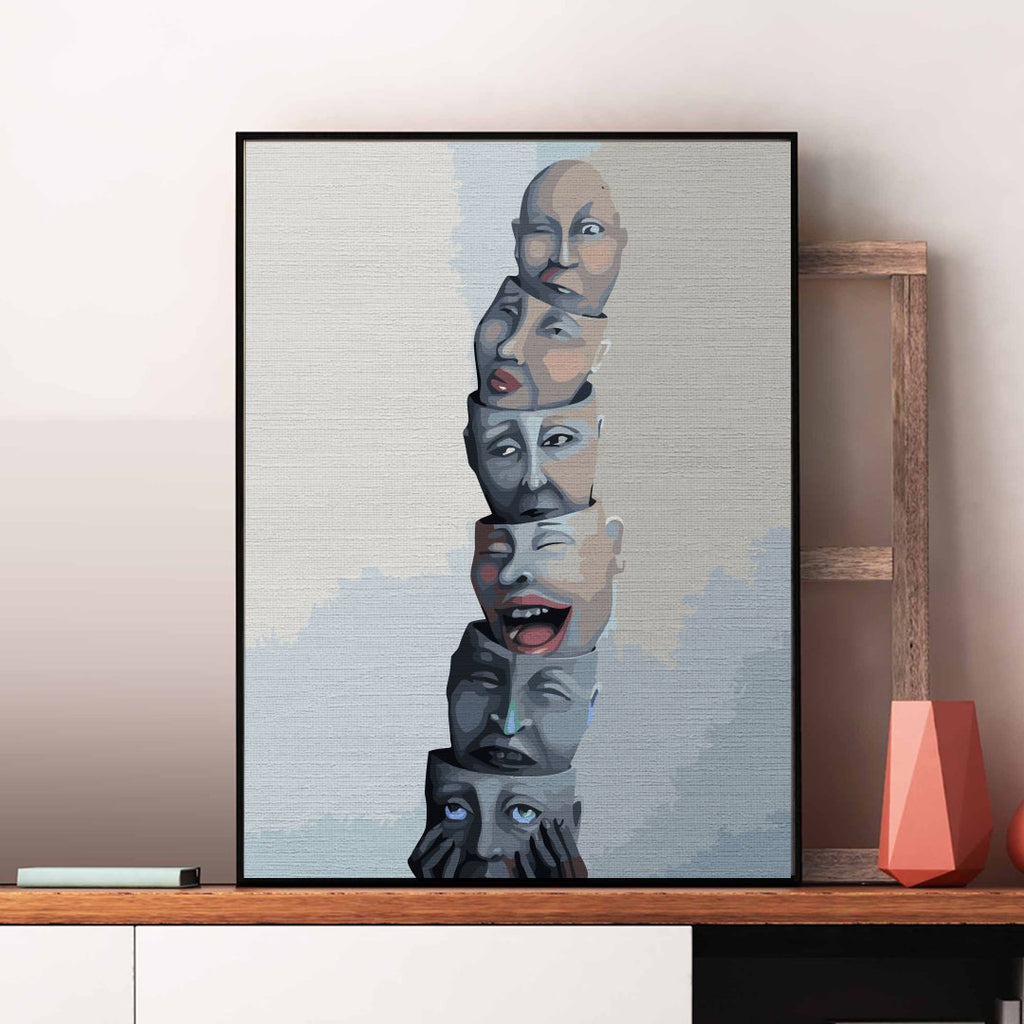Chipuri (Faces) - Pictură pe numere - Pictorul Fericit