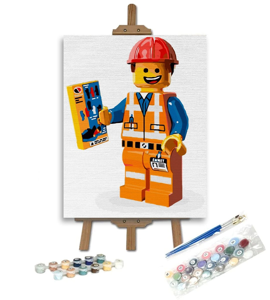 Constructor (Legoman Builder) - Pictură pe numere - Pictorul Fericit