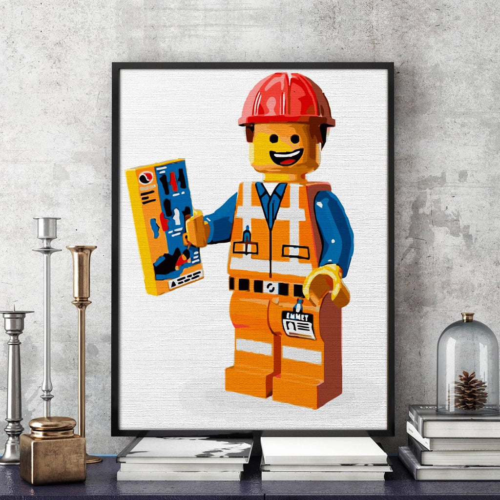 Constructor (Legoman Builder) - Pictură pe numere - Pictorul Fericit