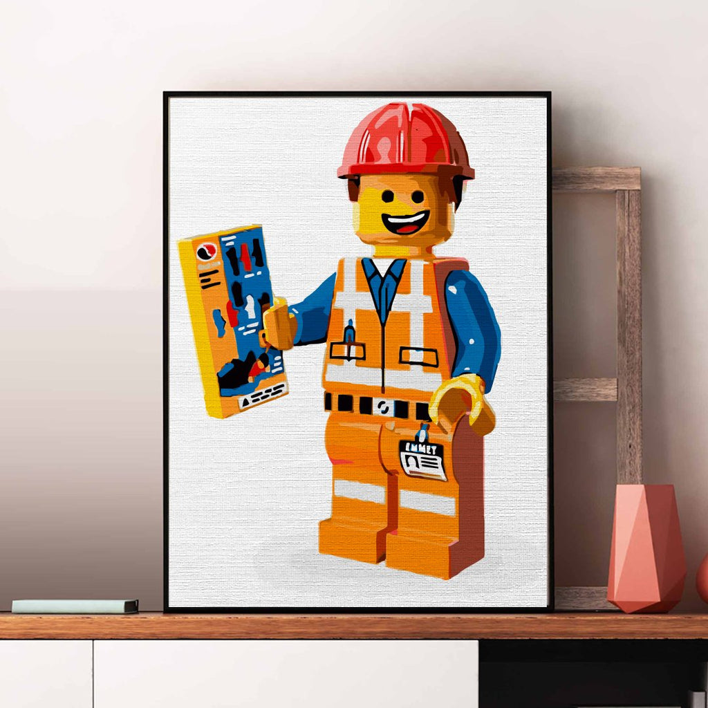 Constructor (Legoman Builder) - Pictură pe numere - Pictorul Fericit