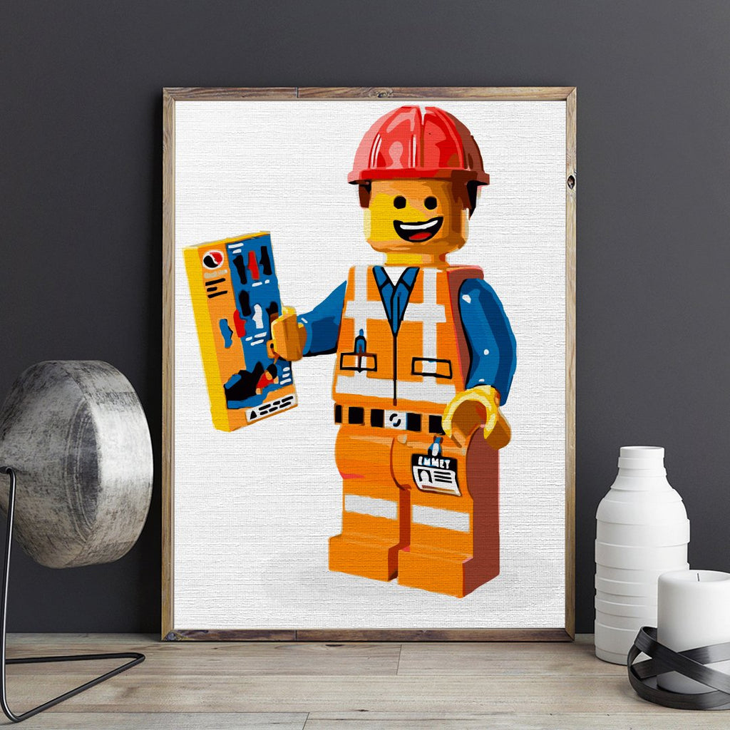 Constructor (Legoman Builder) - Pictură pe numere - Pictorul Fericit