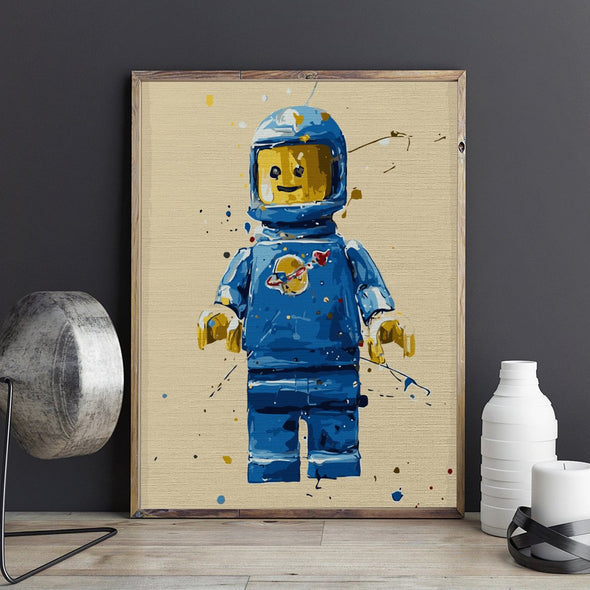 Cosmonaut (Lego spaceman) - Pictură pe numere - Pictorul Fericit
