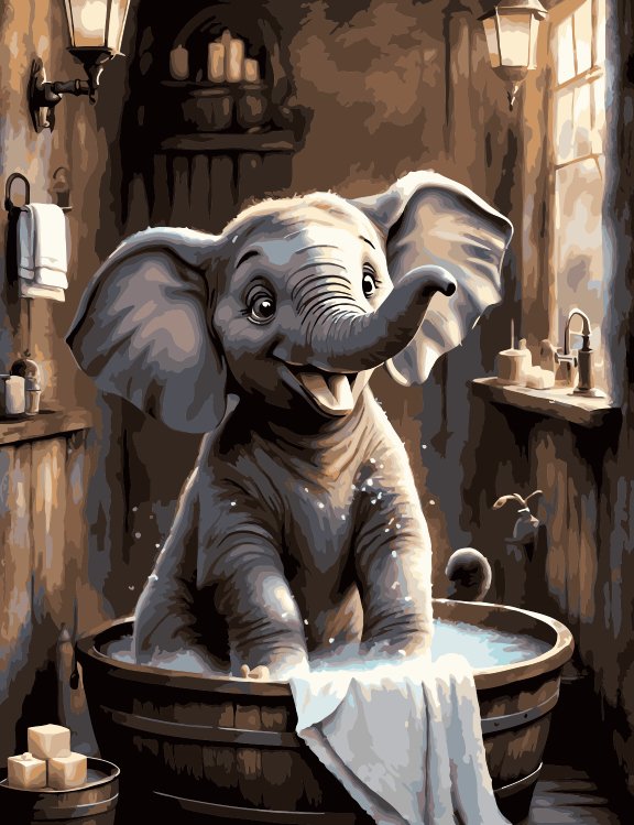 Dumbo - Pictură pe numere - Pictorul Fericit