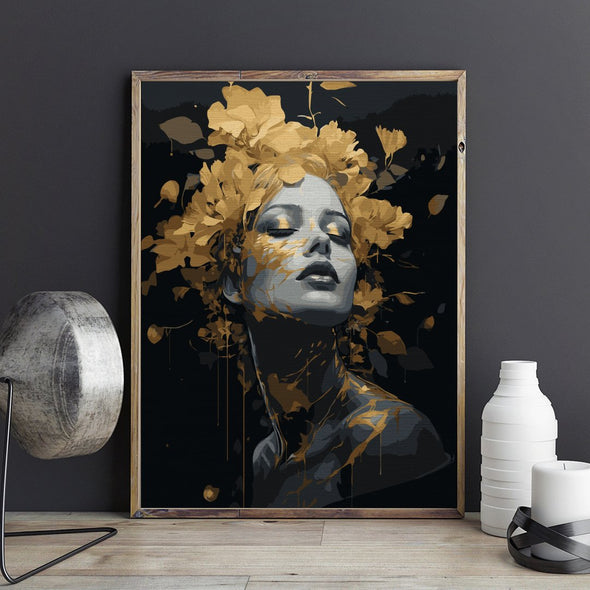 Fata de aur (Golden Girl) - Pictură pe numere - Pictorul Fericit