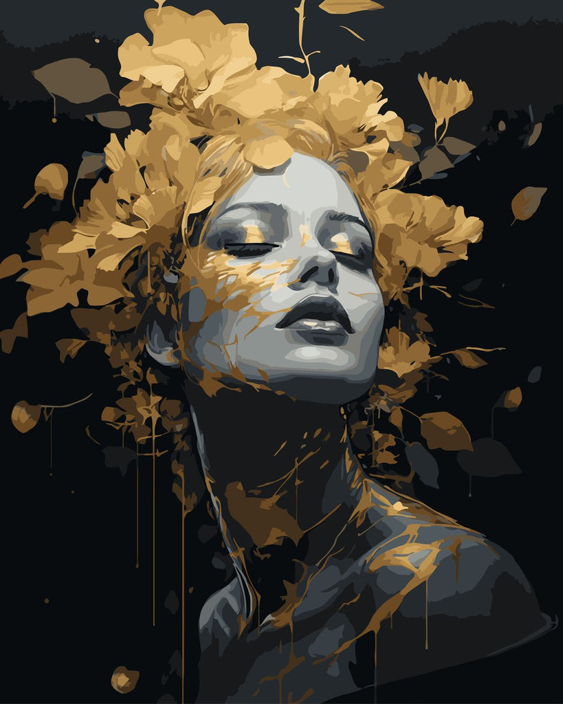 Fata de aur (Golden Girl) - Pictură pe numere - Pictorul Fericit