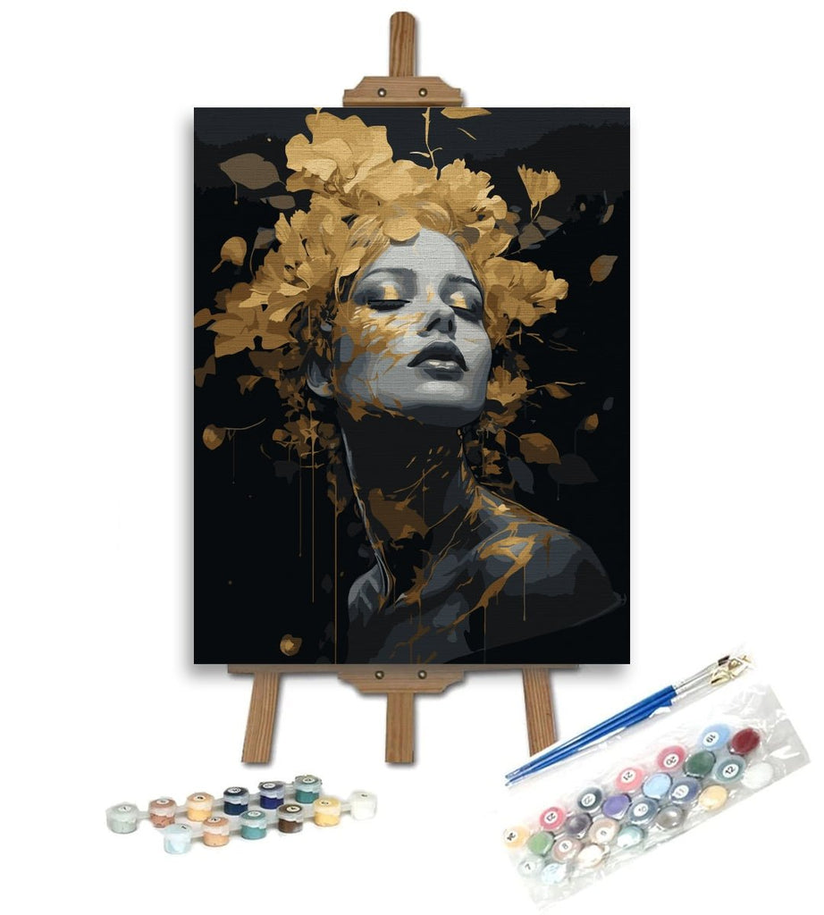 Fata de aur (Golden Girl) - Pictură pe numere - Pictorul Fericit