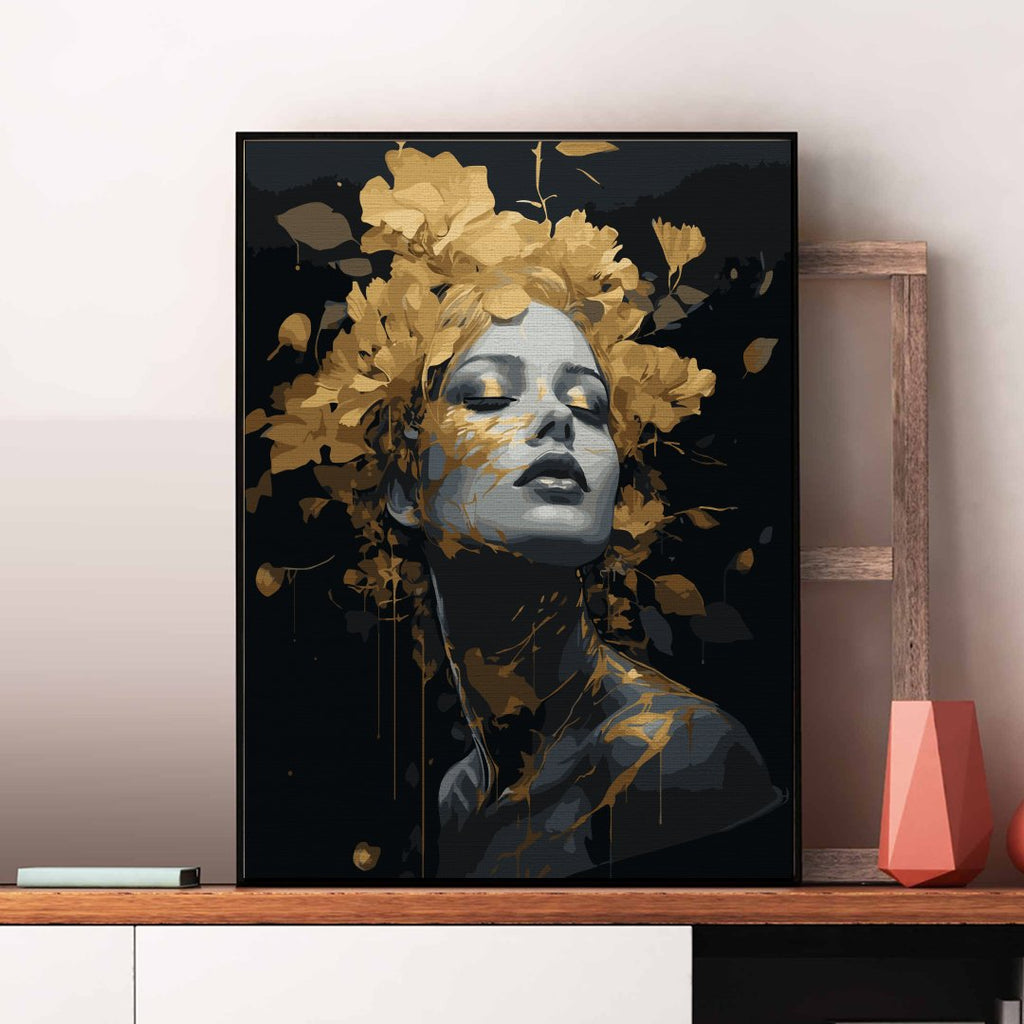 Fata de aur (Golden Girl) - Pictură pe numere - Pictorul Fericit