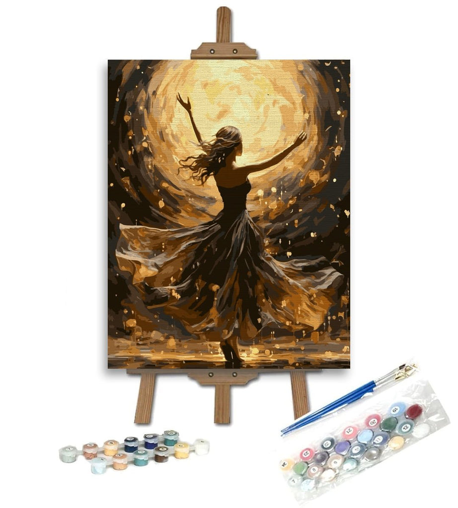 Fata în flăcări (Girl on fire) - Pictură pe numere - Pictorul Fericit