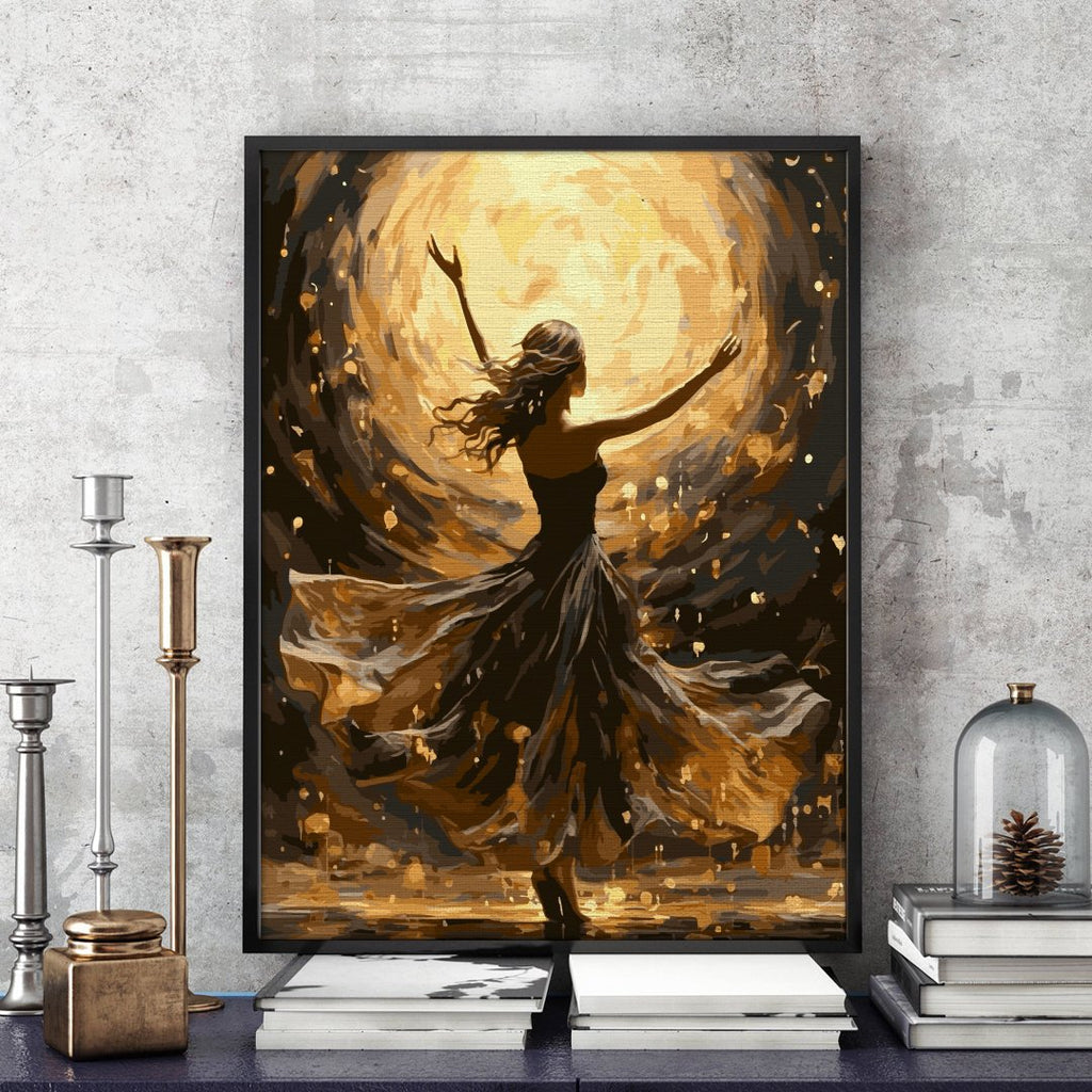 Fata în flăcări (Girl on fire) - Pictură pe numere - Pictorul Fericit