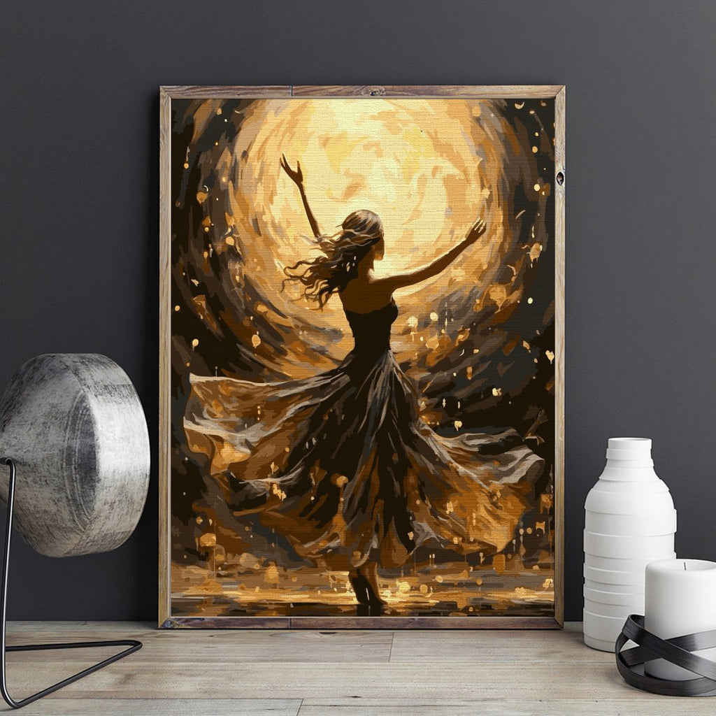 Fata în flăcări (Girl on fire) - Pictură pe numere - Pictorul Fericit