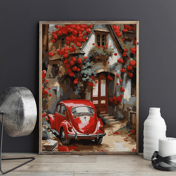 Feerie în roșu - Pictură pe numere - Pictorul Fericit