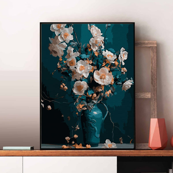 Flori de magnolie (Magnolia Flowers) - Pictură pe numere - Pictorul Fericit