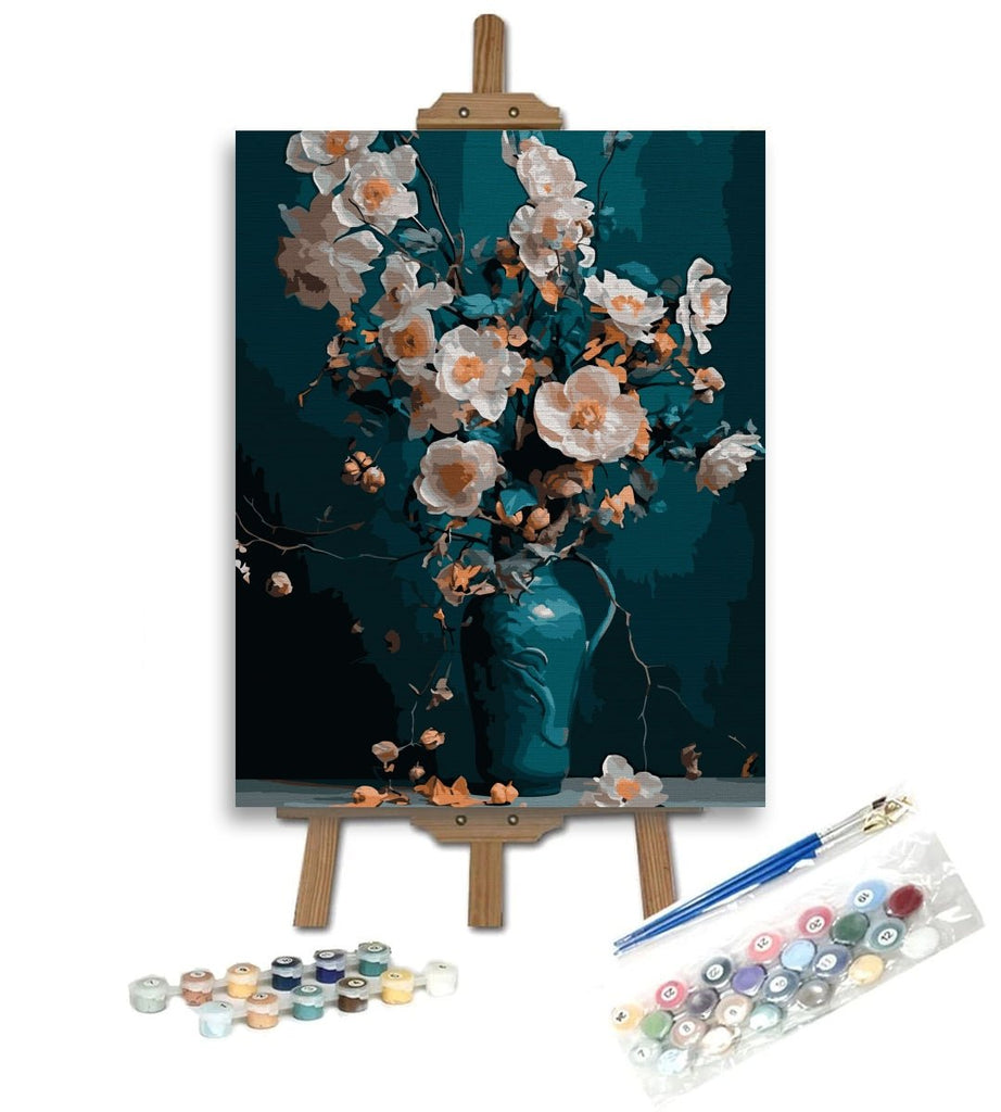 Flori de magnolie (Magnolia Flowers) - Pictură pe numere - Pictorul Fericit