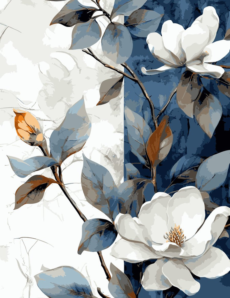 Flori de marmură (Marble flowers) - Pictură pe numere - Pictorul Fericit