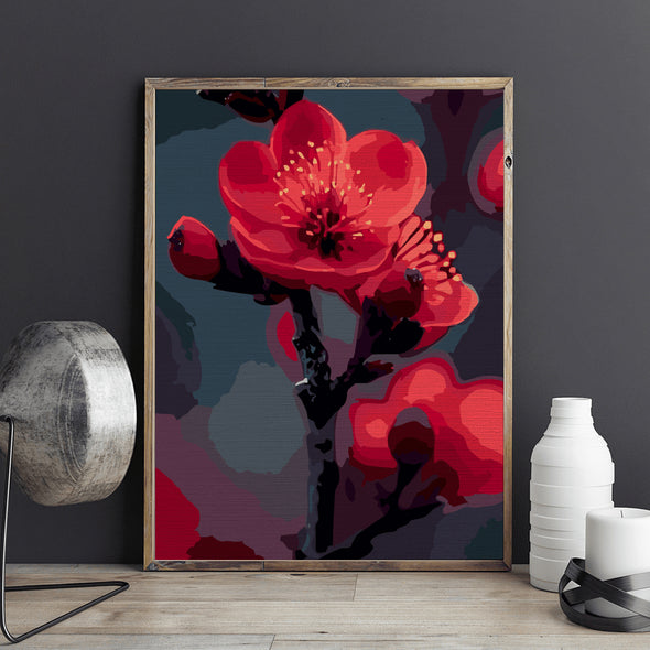 Flori de merișor - Pictură pe numere - Pictorul Fericit