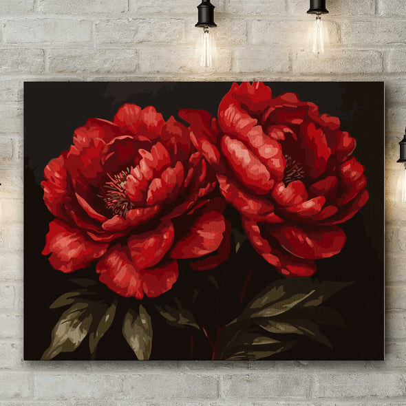 Flori pereche - Pictură pe numere - Pictorul Fericit