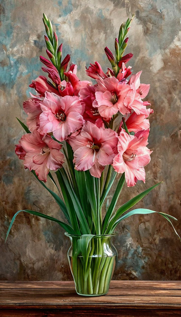 Gladiole în floare - Pictură pe numere - Pictorul Fericit