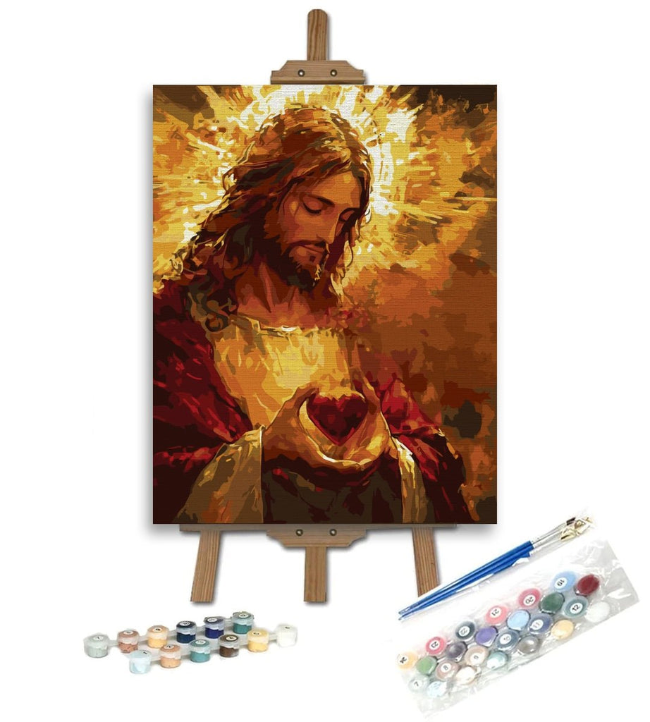 Inimă sfântă - Pictură pe numere - Pictorul Fericit