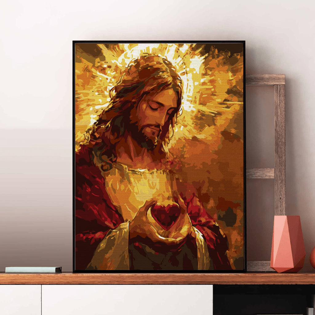 Inimă sfântă - Pictură pe numere - Pictorul Fericit