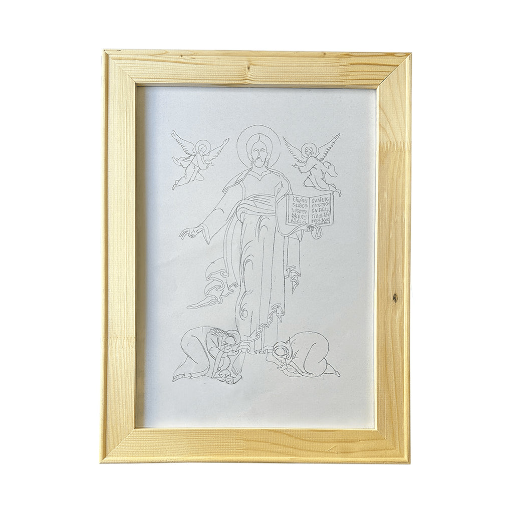 Kit de pictură, icoană pe sticlă, Lucas Art, cu ramă inclusă, diverse dimensiuni - Pictorul Fericit