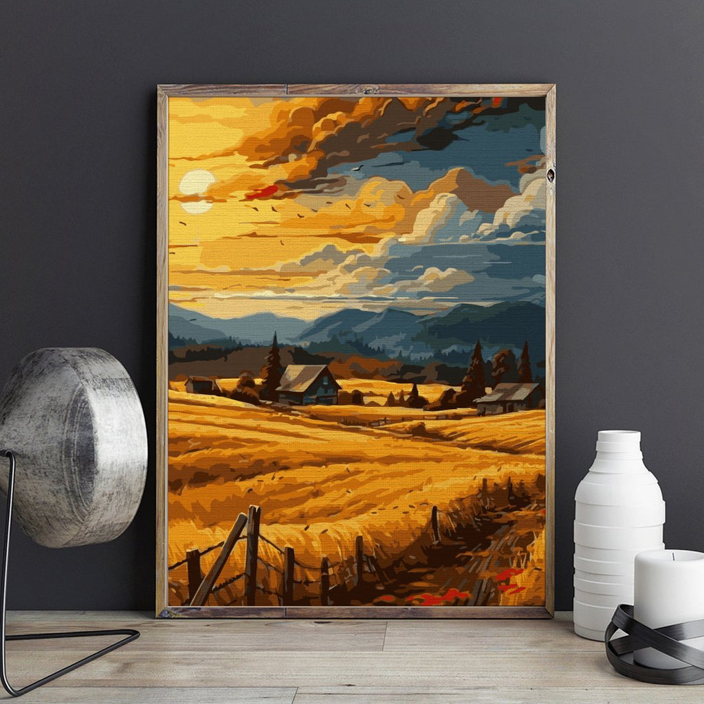 La apus (At sunset) - Pictură pe numere - Pictorul Fericit