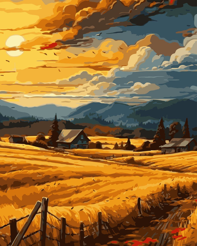 La apus (At sunset) - Pictură pe numere - Pictorul Fericit