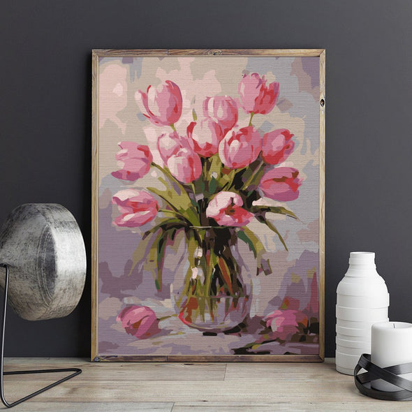 Lalele înflorite (Blooming tulips) - Pictură pe numere - Pictorul Fericit