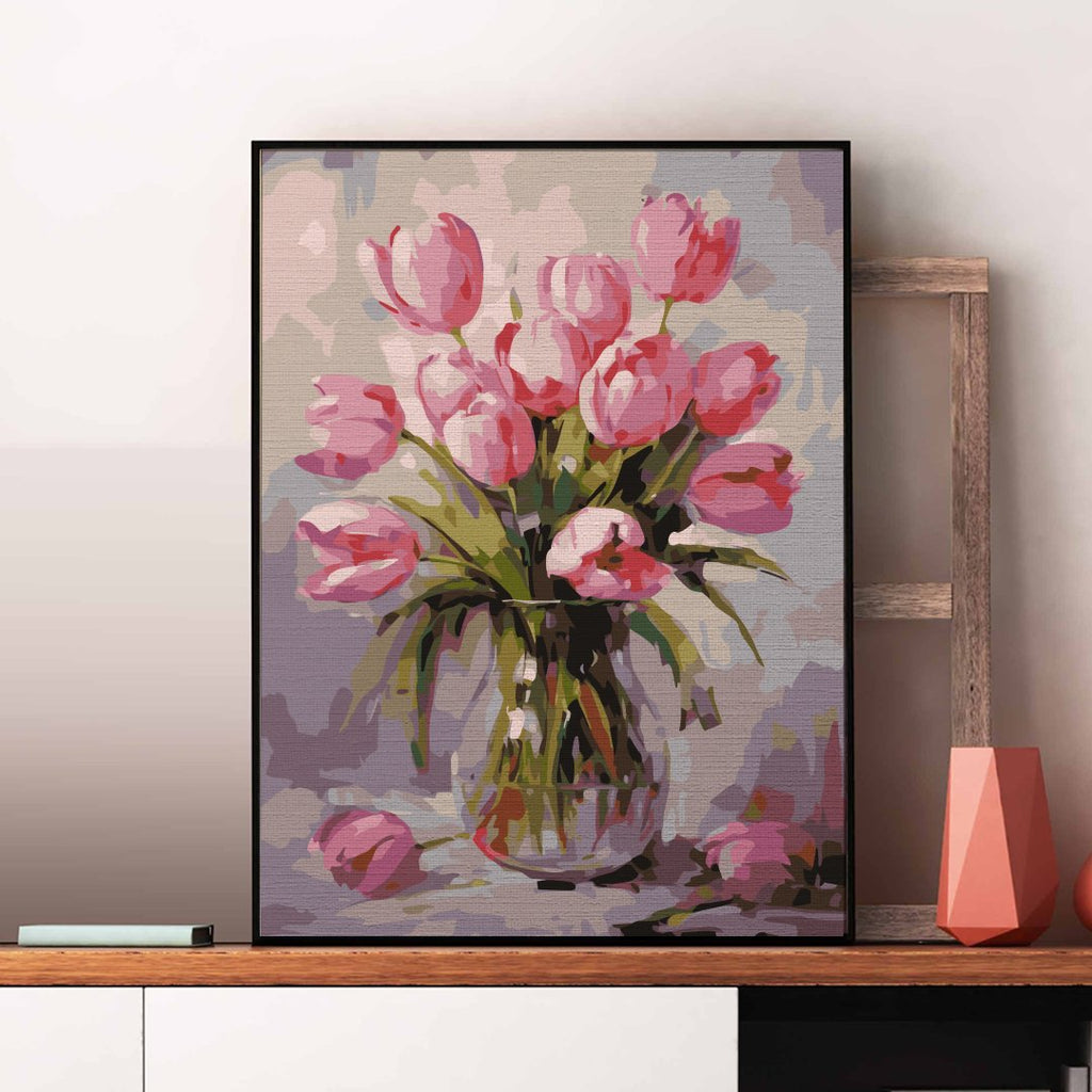 Lalele înflorite (Blooming tulips) - Pictură pe numere - Pictorul Fericit