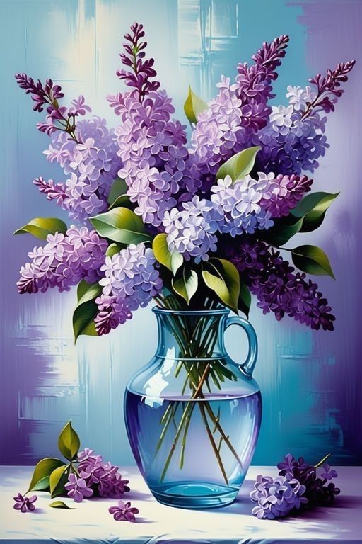 Liliac parfumat - Pictură pe numere - Pictorul Fericit