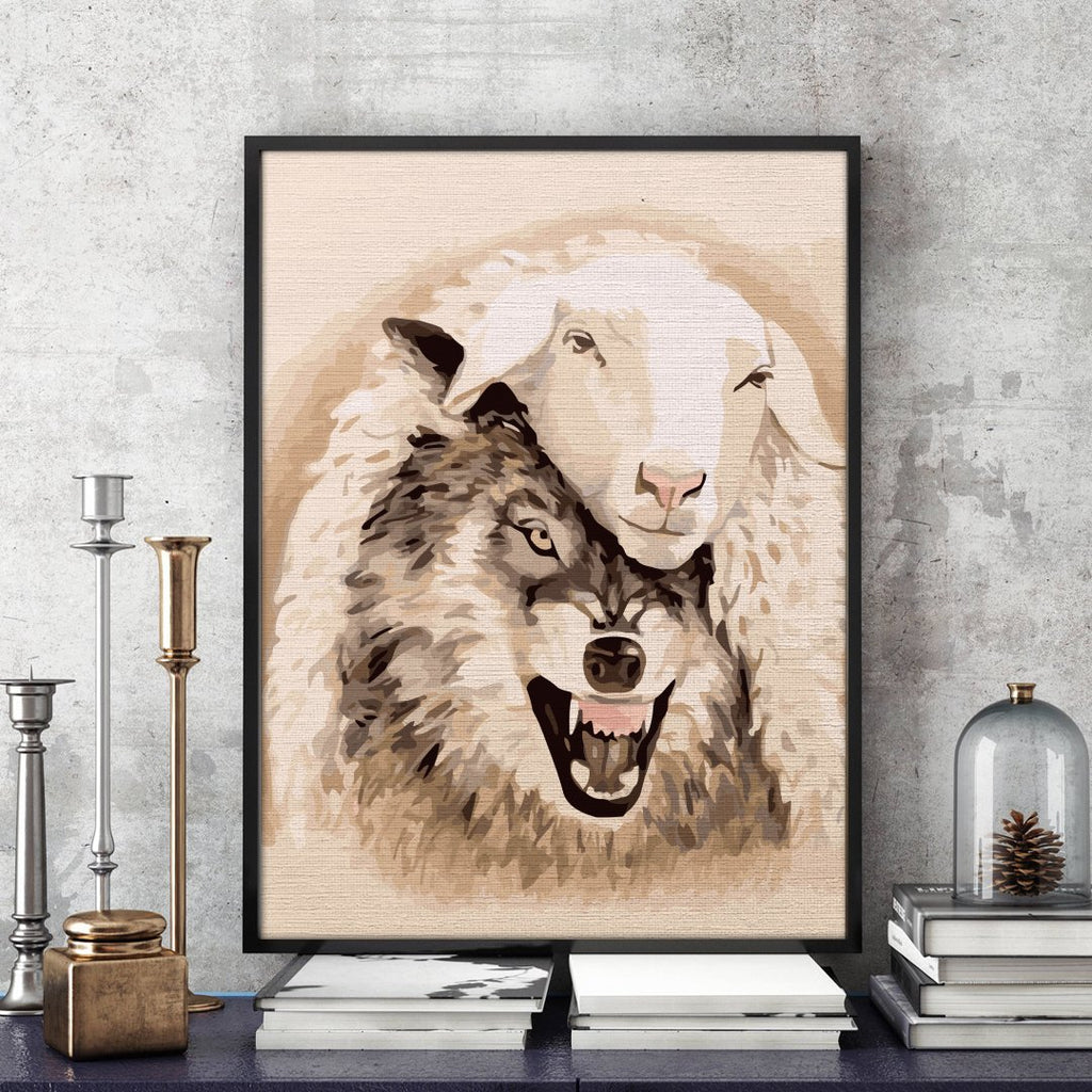 Lup moralist (Moralist wolf) - Pictură pe numere - Pictorul Fericit