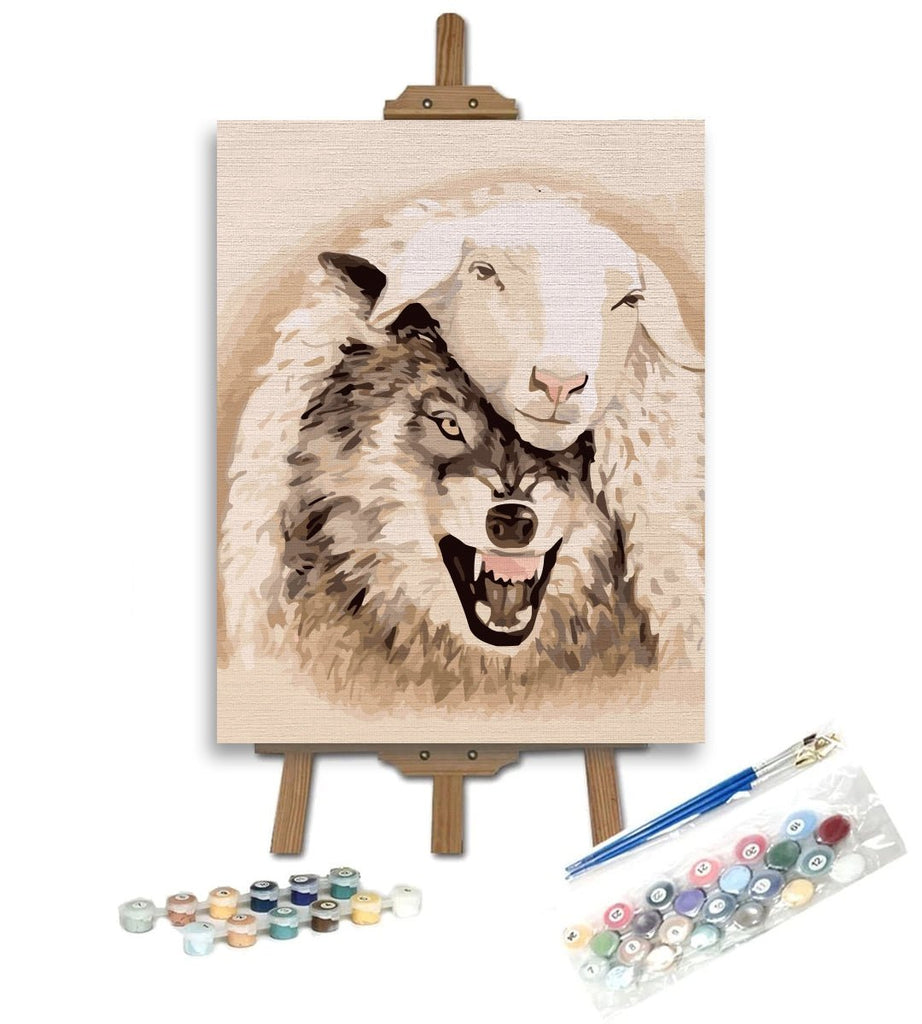 Lup moralist (Moralist wolf) - Pictură pe numere - Pictorul Fericit
