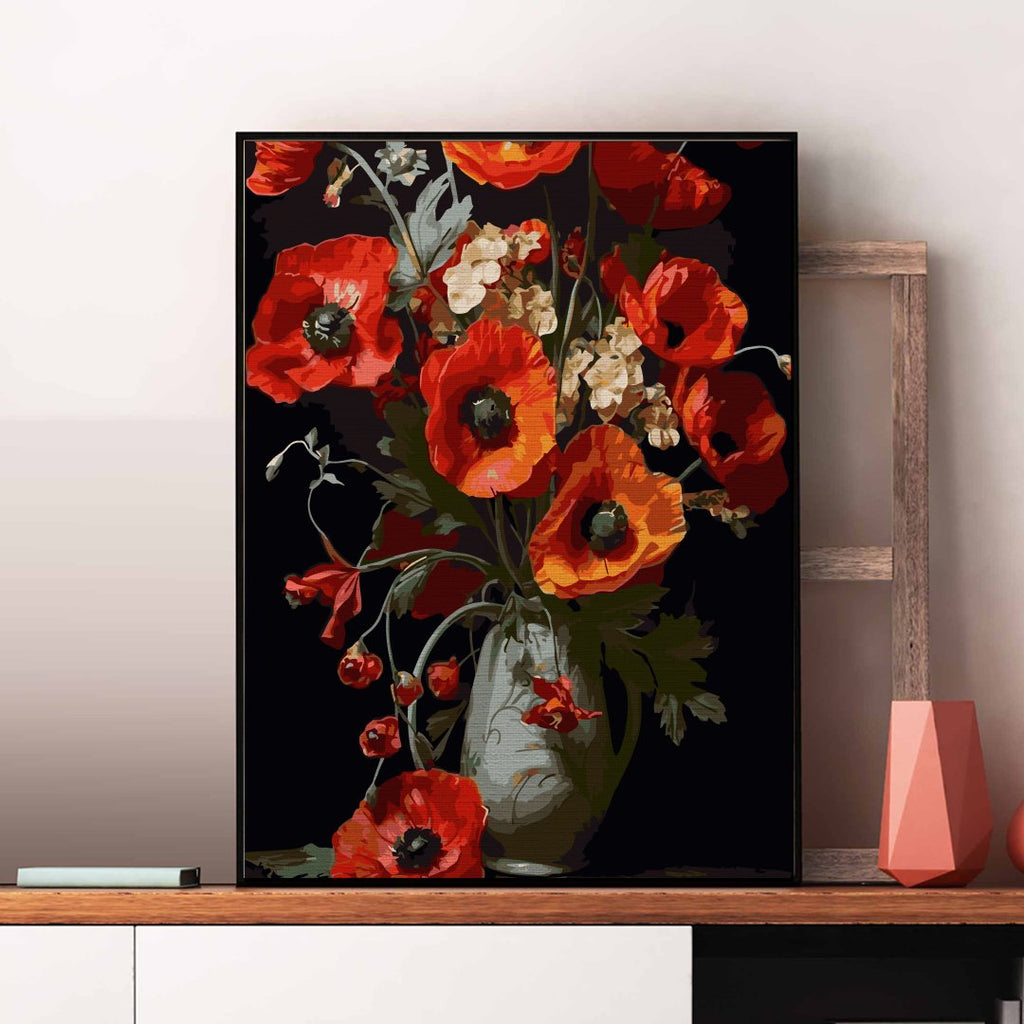Maci speciali (Special poppies) - Pictură pe numere - Pictorul Fericit