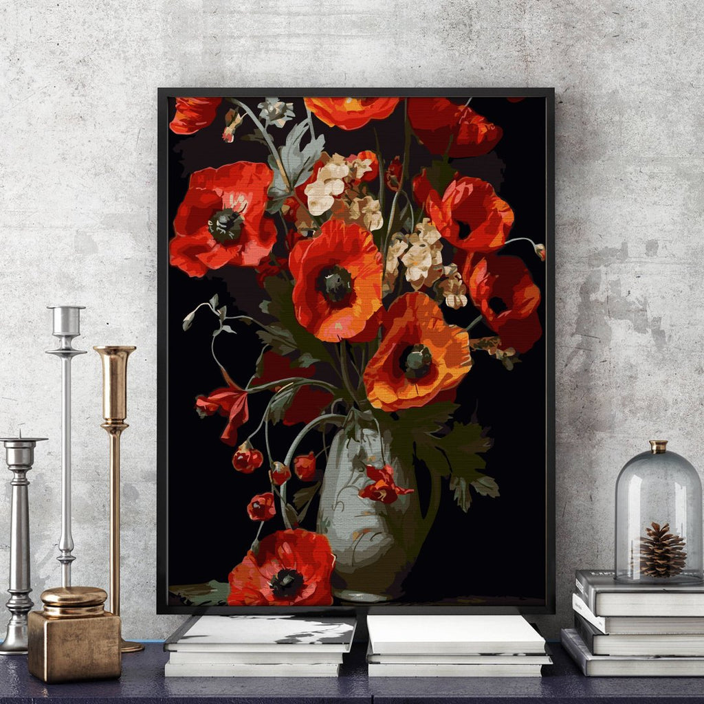 Maci speciali (Special poppies) - Pictură pe numere - Pictorul Fericit