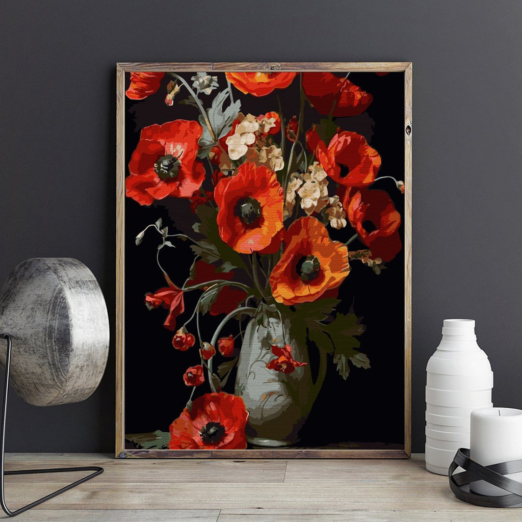 Maci speciali (Special poppies) - Pictură pe numere - Pictorul Fericit