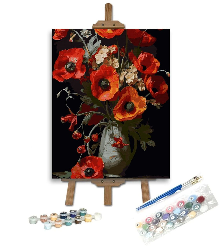 Maci speciali (Special poppies) - Pictură pe numere - Pictorul Fericit