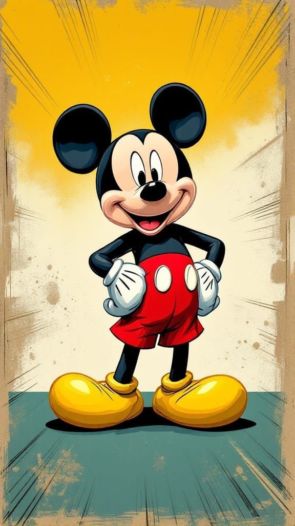 Mickey - Pictură pe numere - Pictorul Fericit